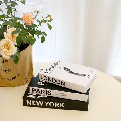 3pcs/set Multiple Size Fake Books Ornament Decorative Home Bookshelf Table Décor