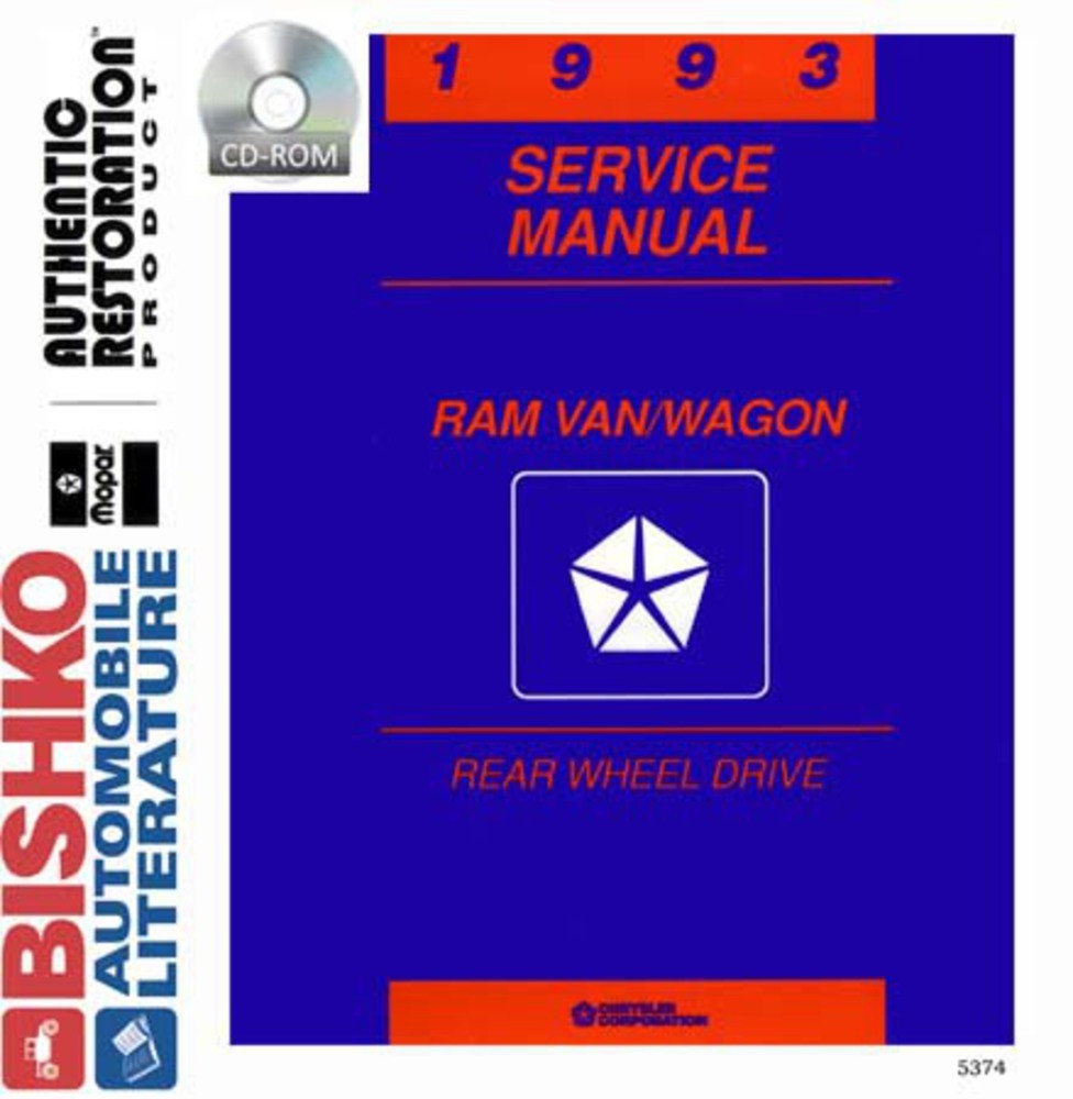 1993 Dodge Truck Ram Van, Ram Wagon Factory Shop Service Manual