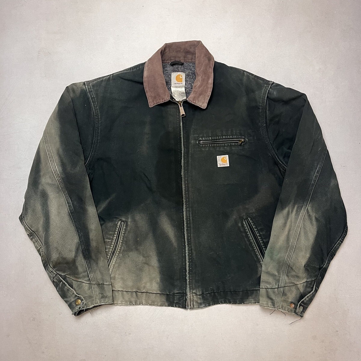 Vintage Carhartt Detroit Canvas Work Jacket Sun Faded J01 Vintage Carhartt Detroit Canvas Work Jacket Sun Faded J01