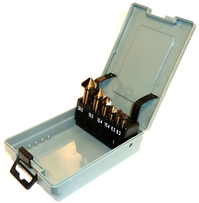 Kegelsenker Set 6,3-20,5 mm 6 tlg. HSS-E Co5 VA Senkbohrer 90° DIN335 PeTools