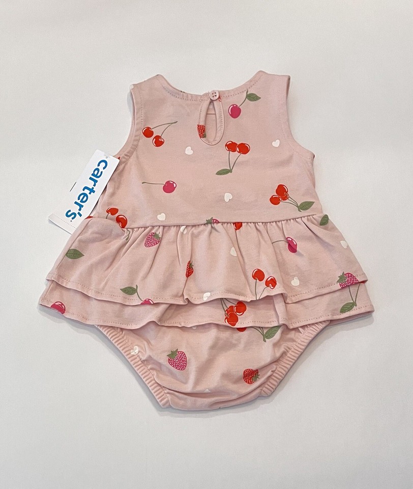 carter's strawberry romper