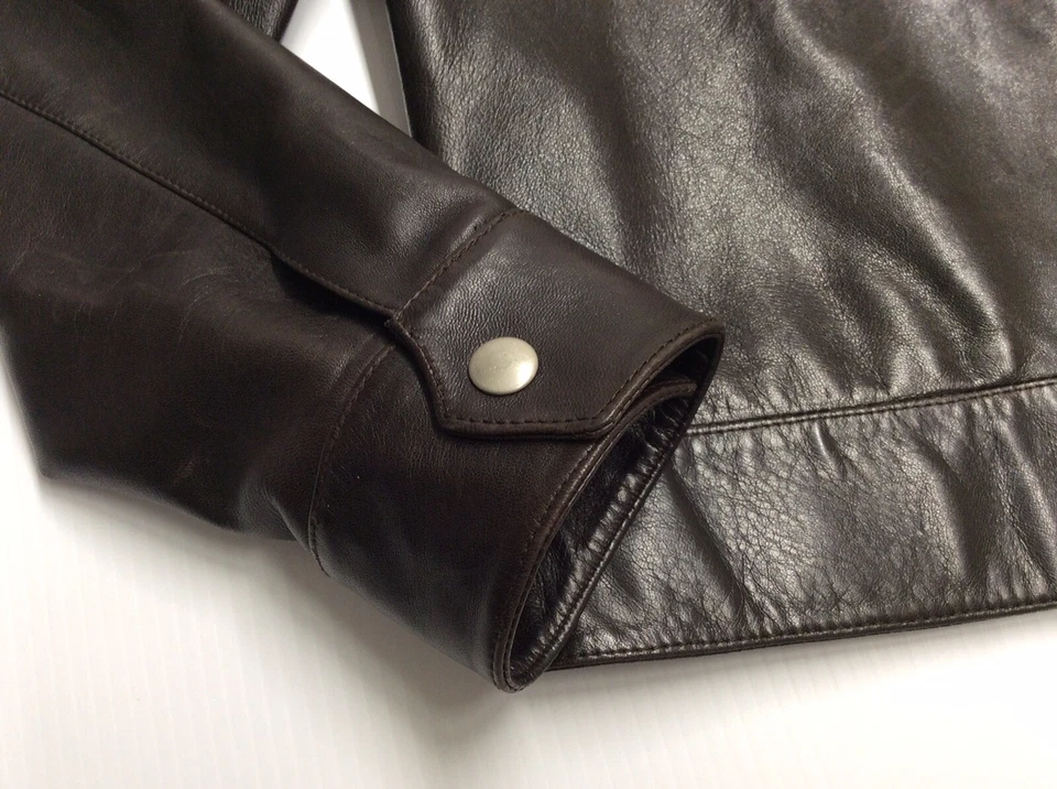 De Colección John Bartlett Italia Chaqueta de Cuero Motociclista Rider Café Corredor Suave Lujo L Foto 4 de 4