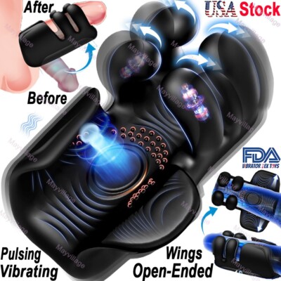 Male Masturbaters Automatic Tapping Stroker Penis Training Vibrator Men Sex  Toys