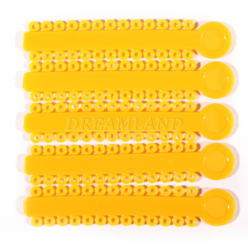 1040 Stck. Ligaturkrawatte Zahnkieferorthopädie Ring Elastisch Latexbänder 45 Farben - Bild 149 von 496