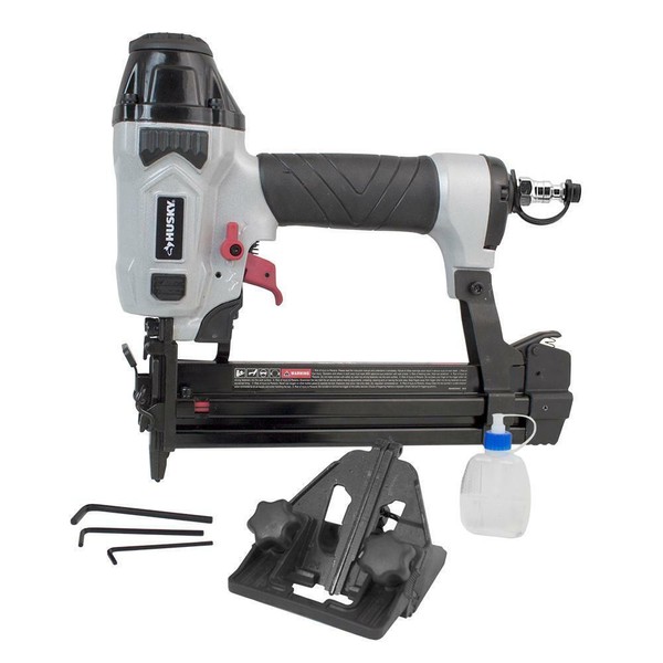 Husky 4In1 18 Gauge Pneumatic Flooring Nailer Stapler DPFBC940 for