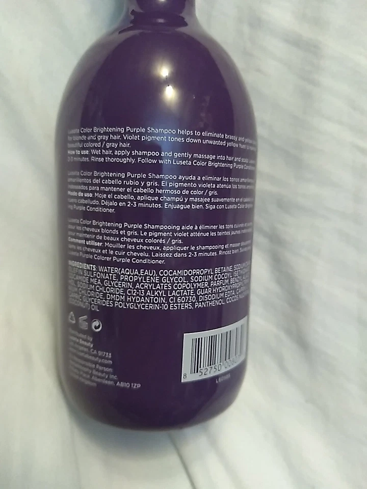 Luseta Color Brightening Purple Shampoo Color Safe Blonde Gray Hair - Image 3 of 4