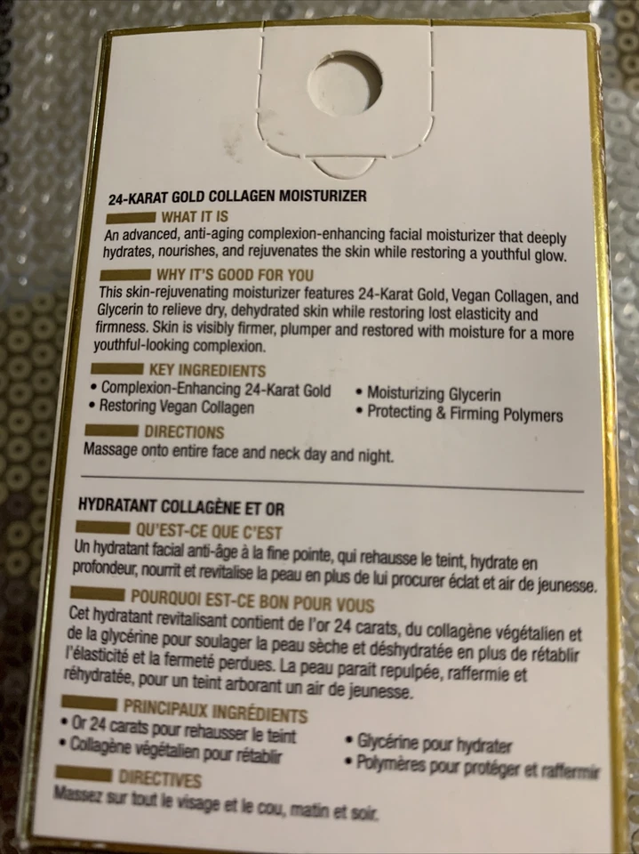 Crema hidratante de colágeno Physicians Formula oro 24 quilates #1711331 1,35 OZ nueva Foto 2 de 2