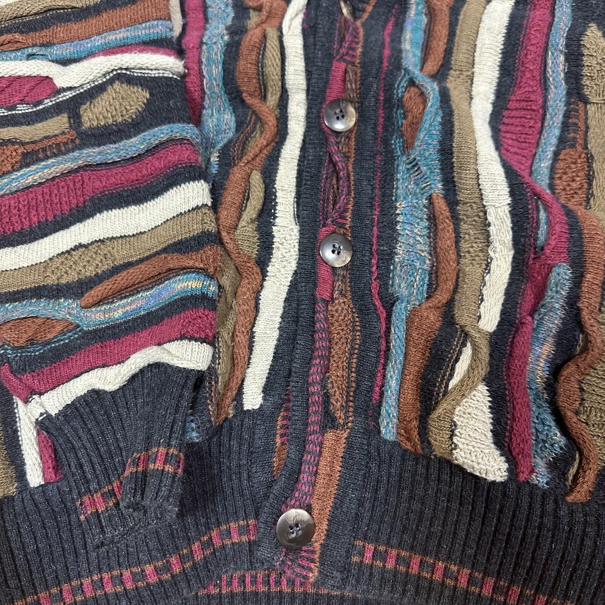 Vintage 90s J. Ferrar Coogi Style Knit Sweater Men's Sz L Vintage 90s J. Ferrar Coogi Style Knit Sweater Men's Sz L