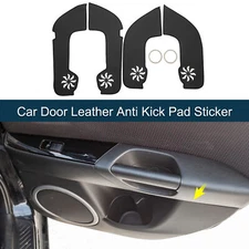Car Door Leather Anti Kick Pad Sticker for Mercedes-Benz GLB 20-25 Black 1 Set