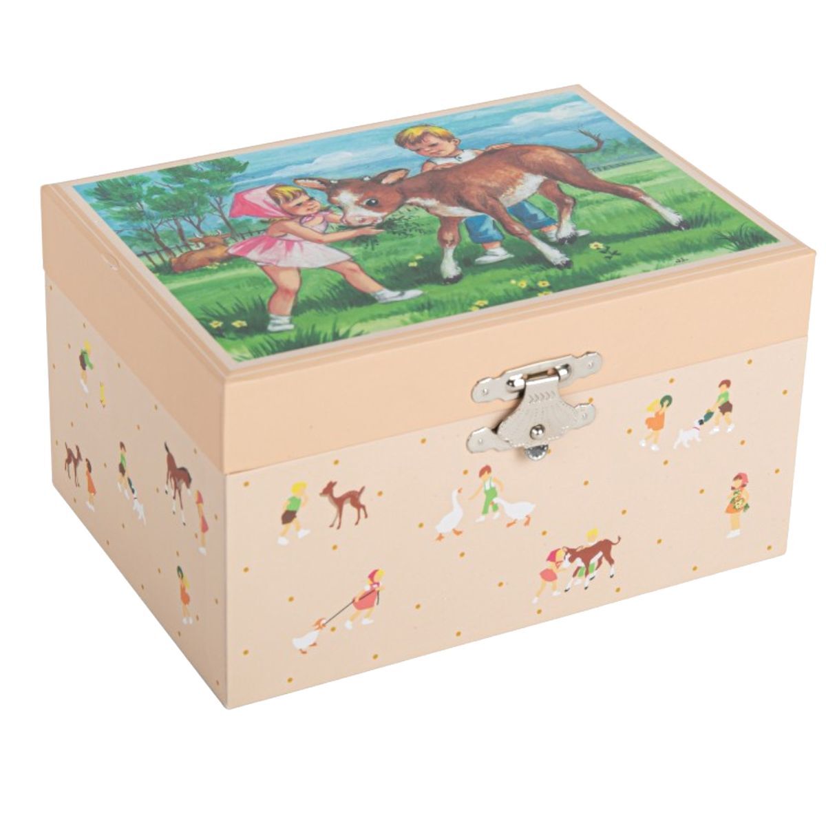 Boite à bijoux musicale Chevaux Blancs idée cadeau anniversaire enfant