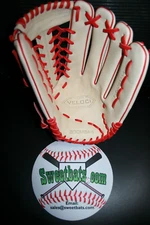 14" Inch BOOMBAH VELOCI Slowpitch Softball Fielding Glove Mitt B17 T Web Tan Red