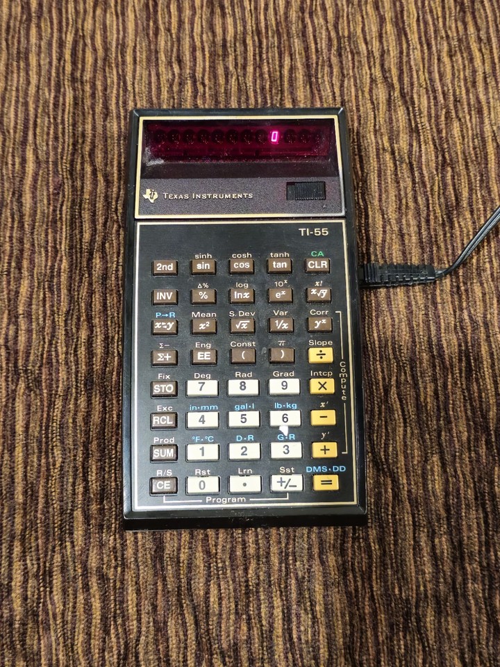 TI Texas Instruments TI55 Calculator, with box & accessories Tested eBay
