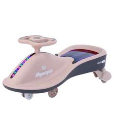 Wiggle Car Ride-on Toy w/ Flashing seat w/ music for Toddlers  Kids Pink