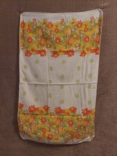 Vintage Baby Receiving Flannel Blanket Flowers And Critters