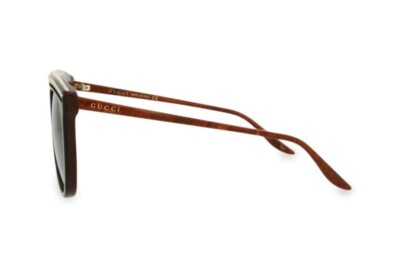 NWT Gucci GG0732S-005-61 005 Black/Brown 61mm Sunglasses GUCCI GG0732S 005 Aviator Acetate Black Shiny Brown 61 mm  main image 2
