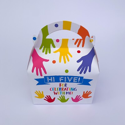 High Five Hi 5 personalisierte Kinder Party Boxen Geschenk Gastgeschenk
