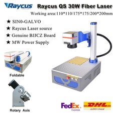 Raycus 30W Fiber Laser Marking Machine Rotary Axis Metal Steel Marking Ezcad 2