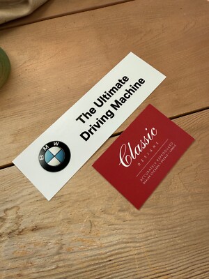 BMW Die ultimative Fahrmaschine Händler Aufkleber - Reproduktion M