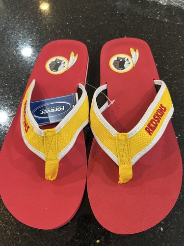 Chanclas para hombre Washington Redskins retro logotipo del equipo contorneado NFL talla grande - Imagen 2 de 5