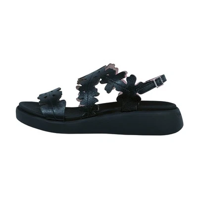 Wonders Mar 51 Damen Sandalen Flach Schwarz Echtleder Komfort C-6551 - Bild 1 von 4