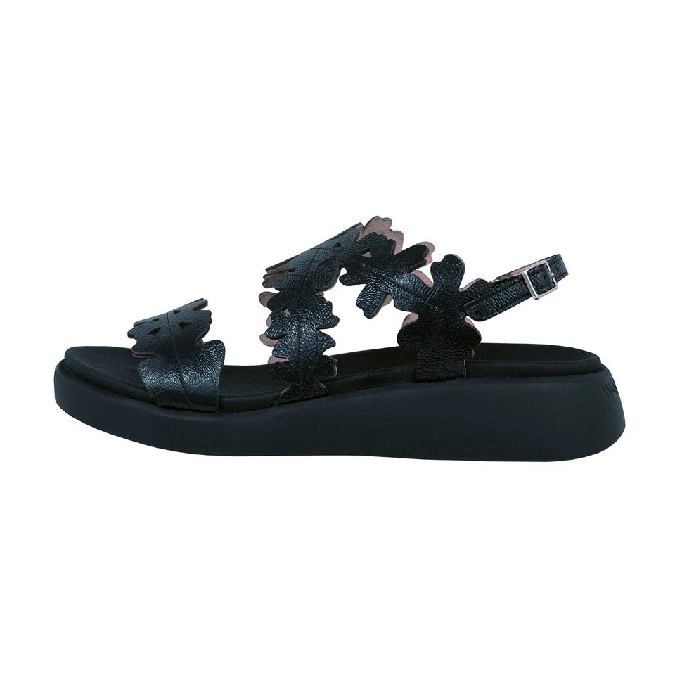 Wonders Mar 51 Damen Sandalen Flach Schwarz Echtleder Komfort C-6551 - Bild 1 von 4