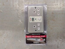 Image of 13A 30ma RCD METAL CLAD DOUBLE SOCKET F4P