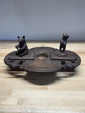 Antique Black Forest Smoking Stand Table Early 1900’s , Needs Legs, Superb