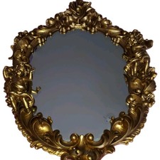 🪞Wandspiegel Spiegel antik, Rahmen goldfarben, Prunkspiegel, 70 x 59cm