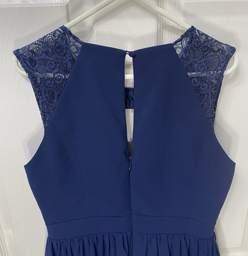 Lipsy London Navy Sparkling Diamante Waist Ladies Party Dress - UK Size 10 - Picture 9 of 13