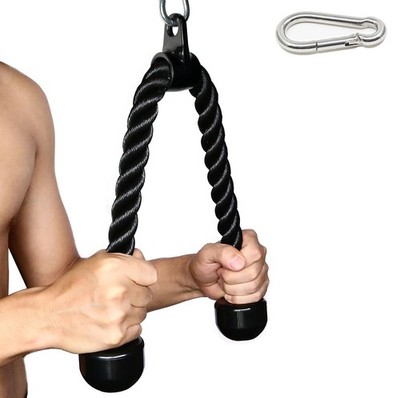 Tricep Rope 27 & 35 inches 2 Colors Fitness Attachment Cable Machine Pulldown...
