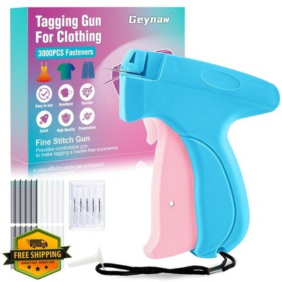 Stitch Gun for Clothes Handheld Fast Fixer 3000 Fasteners Black White