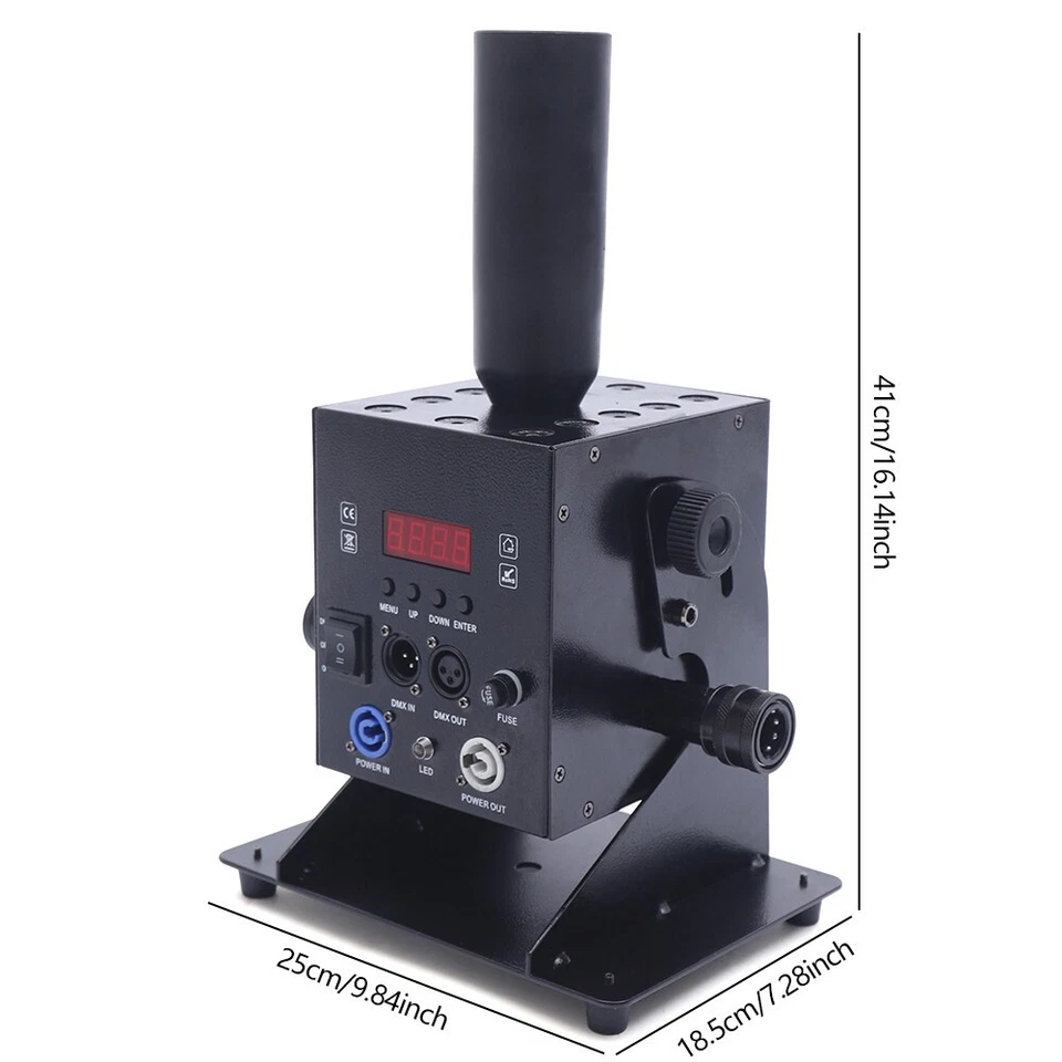 Máquina de humo a chorro de CO2 LED con manguera de 5 m cañón de CO2 DMX Blaster DJ disco Efecto de escenario Foto 2 de 4