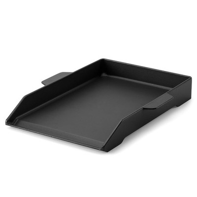Onlyfire emaillierte Grillplatte aus Gusseisen, 46 x 31 x 6,5 cm, schwarz