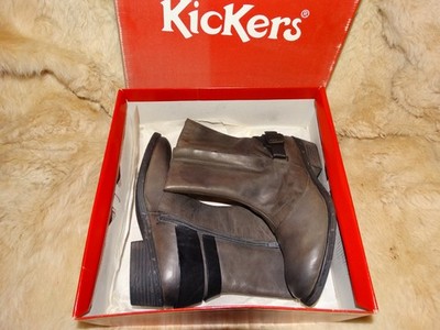 KICKERS Ameriko Damen Echtleder Schuhe Stiefel Stiefelette Boots Gr 36 Grau