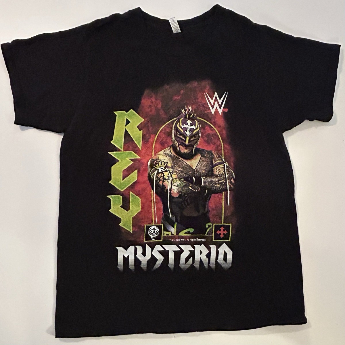 2022 WWE Rey Mysterio Black Tshirt Size Adult Small | eBay