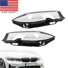 Left & Right Headlight Lens Cover Fit For BMW 3 SERIES G20 2019 2020 2021