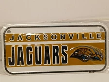 Vintage NFL Mini License Plate Miniature Bicycle JACKSONVILLE JAGUARS 6X3 METAL