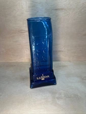 Luxor Las Vegas Hotel Casino Cobalt Blue Souvenir Glass Decanter 9" Tall Vintage