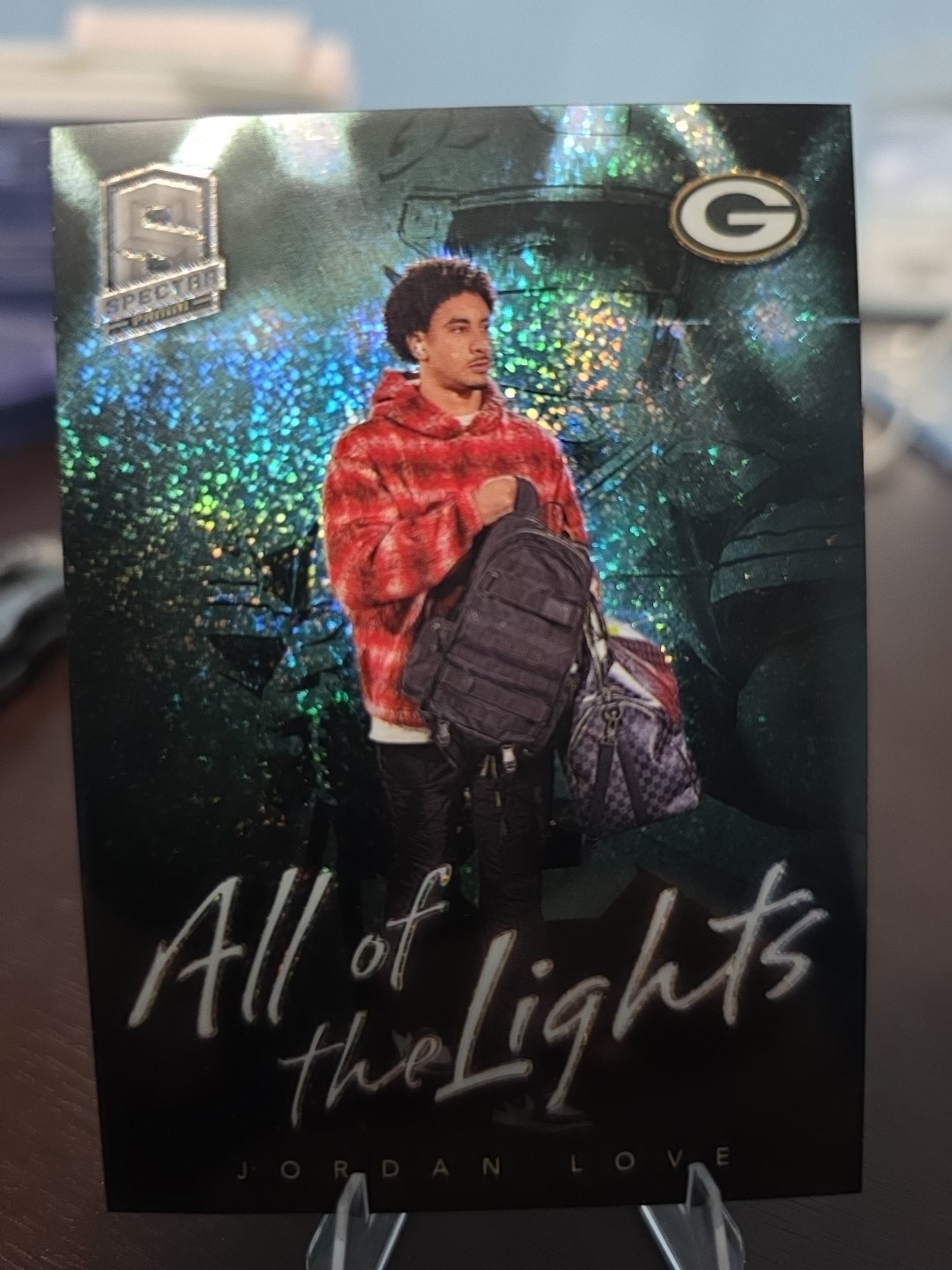 2024 Panini Spectra Football Jordan Love All Of The Lights Case Hit SSP Green...