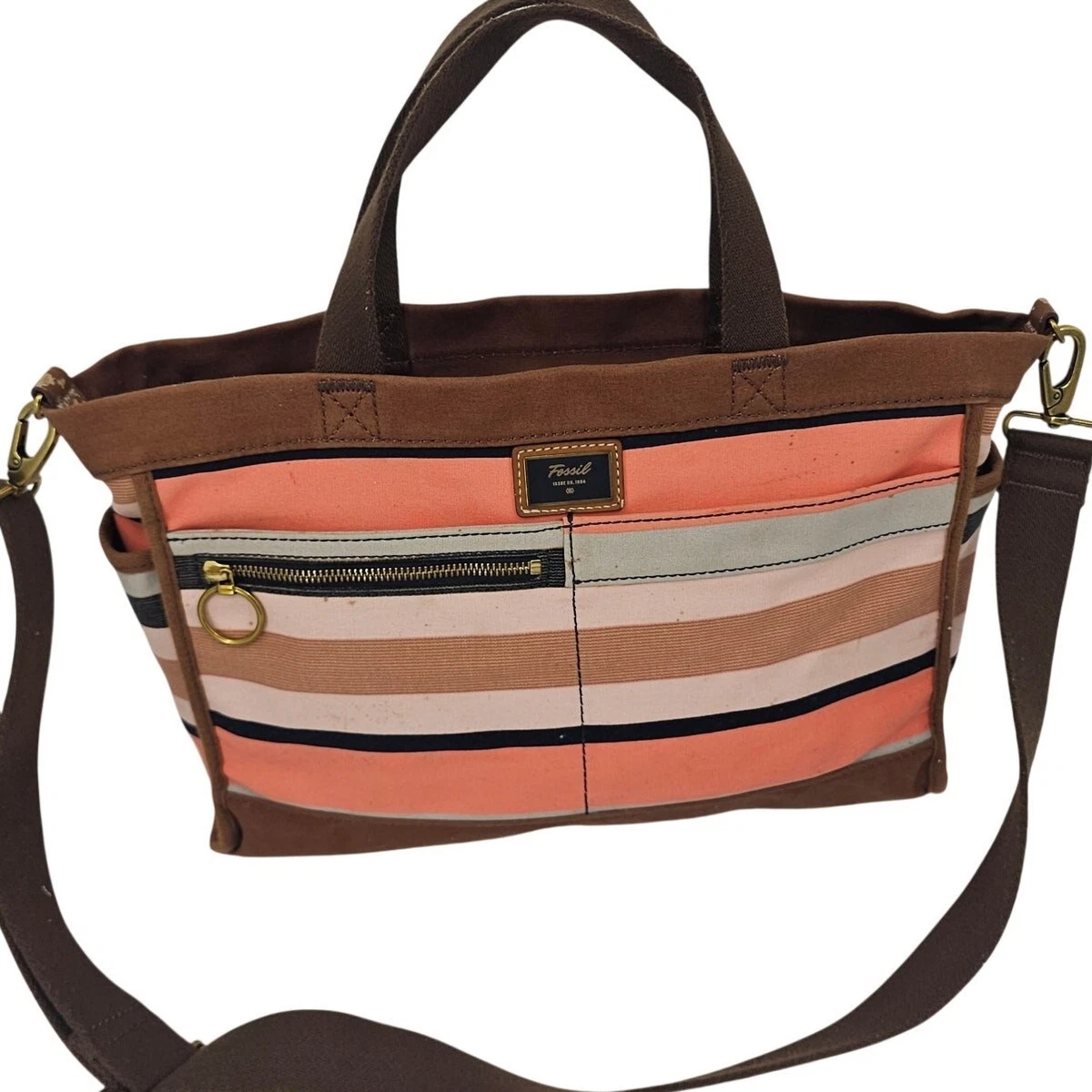 Fossil Satchel/Top Handle Bag Striped Bags & Handbags for Women