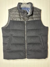 Hart Schaffner Marx 80% Wool Vest Quilted Men's Blue - Size X Large $395