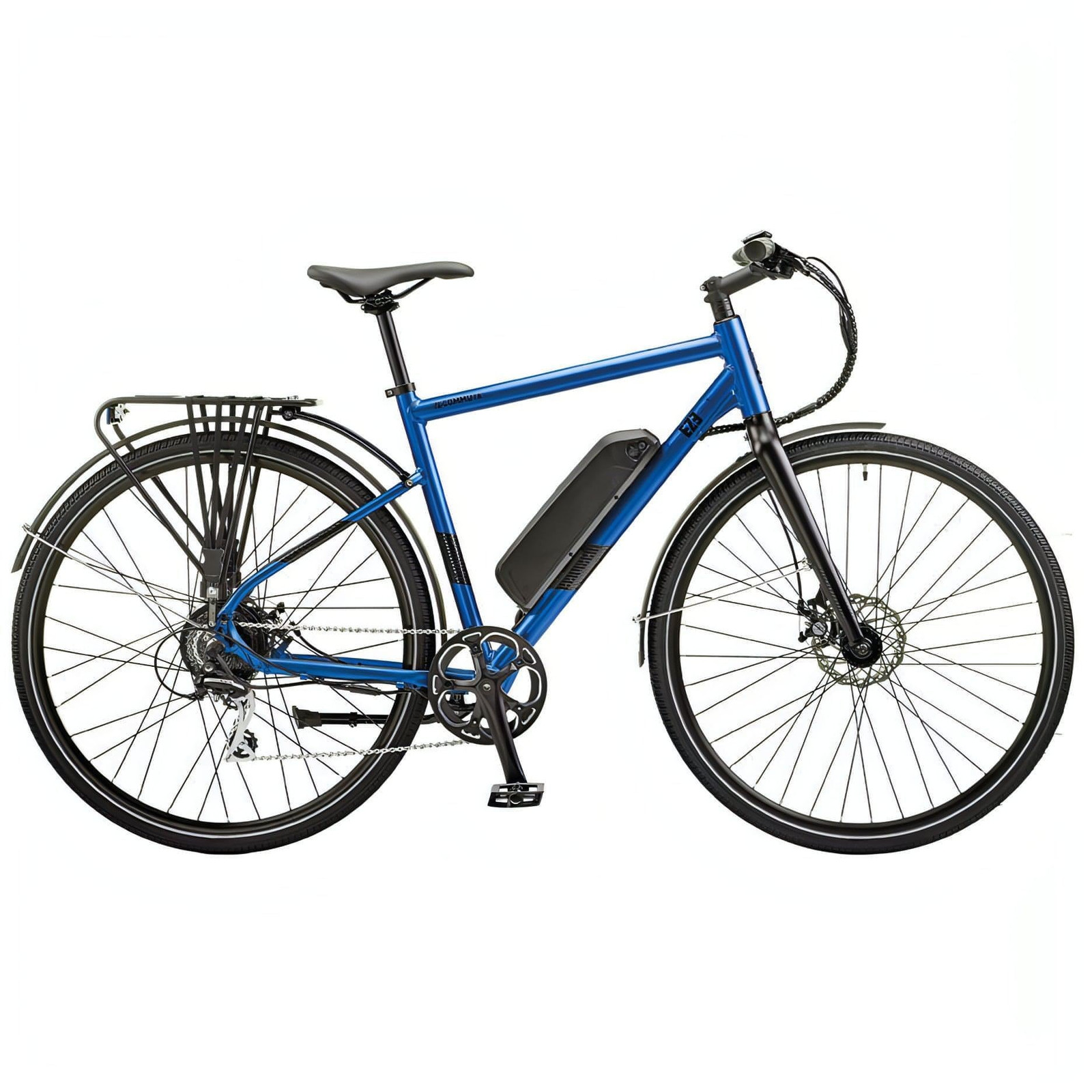 Ezego Commute EX Elektro Hybrid Fahrrad Матовый металлик Blau Radfahren Herren Damen 337690₽