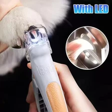 Professional Pet Nail Clipper scissors With LEDLight Cat Dog Nail Clipper Tool .