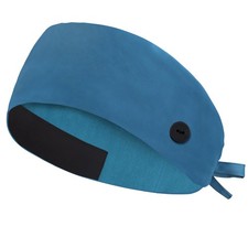 Satin Lined Scrub Cap Adjustable Surgical Cap with Sweatband  Buttons Soft a...