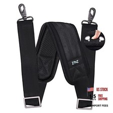 79 inch Shoulder Strap, Extra-thick Fixed Cushion Pad and Dual Clasps 79" Black