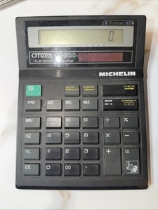 Citizen CT-600 Calculator 10 Digit Check Correct Solar Vintage RARE Michelin