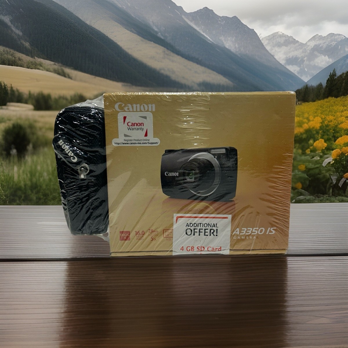 Canon PowerShot A3350 IS 16.0MP Compact Digital Camera+Case+8GB SD