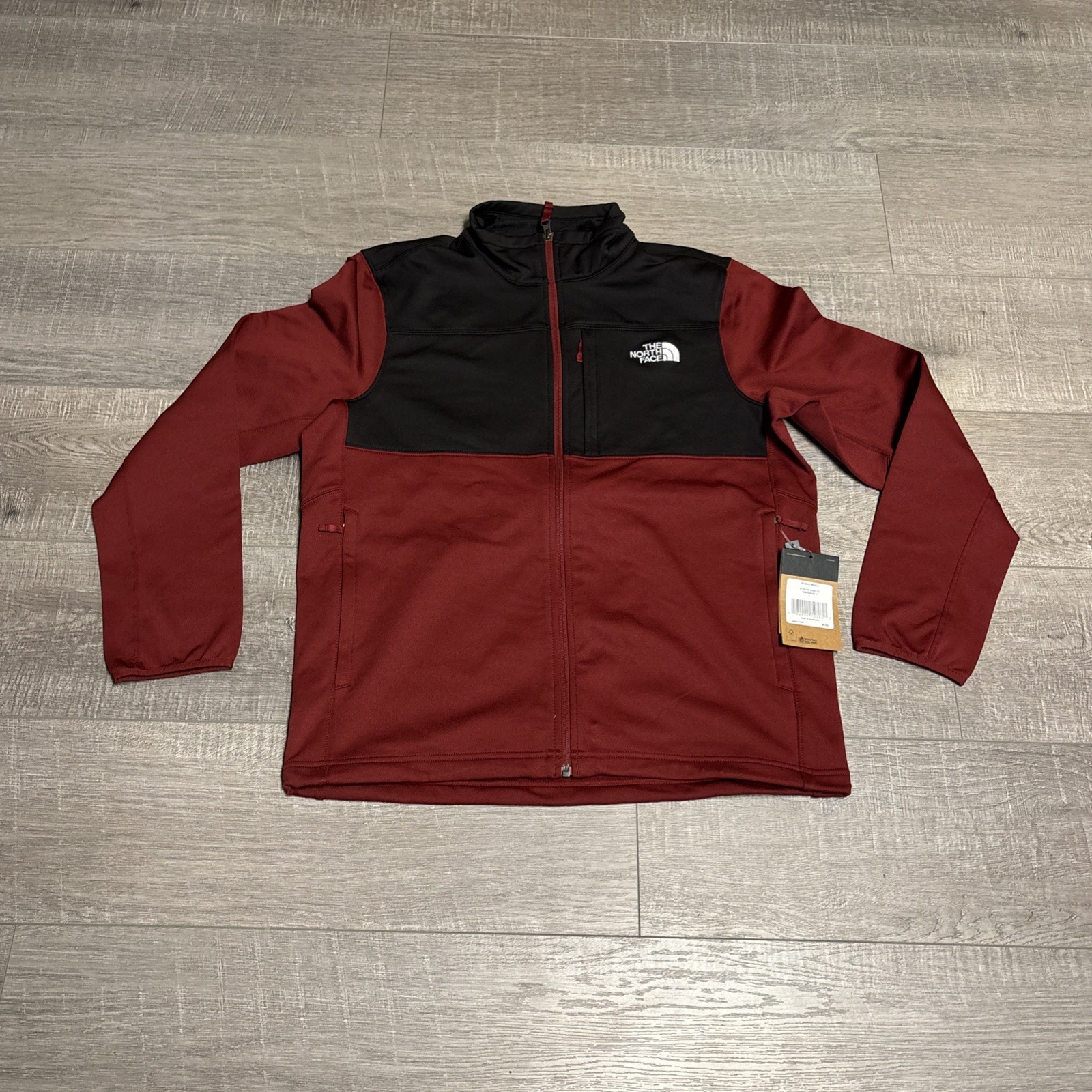 Brand New The North Face Astro Ridge Full Zip Mens Fleece Pomegranate Size Large