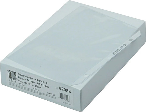 C-Line Heavyweight Polypropylene Sheet Protector Clear 2" 8 1/2 x 5 1/2 50/BX - Picture 2 of 2