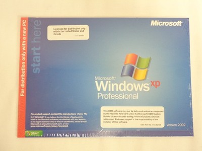 Microsoft Windows XP Professional Service Pack 3 OEM Version 2002 - New, Sealed